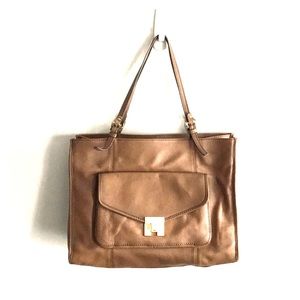 Tommy Hilfiger Brown Leather Tote Handbag